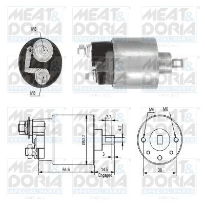 Solenoid Switch, starter MEAT & DORIA 46235