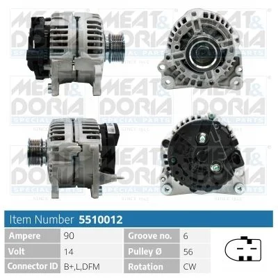 Alternator MEAT & DORIA 5510012
