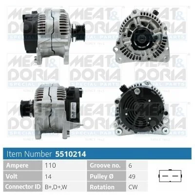 Alternator MEAT & DORIA 5510214