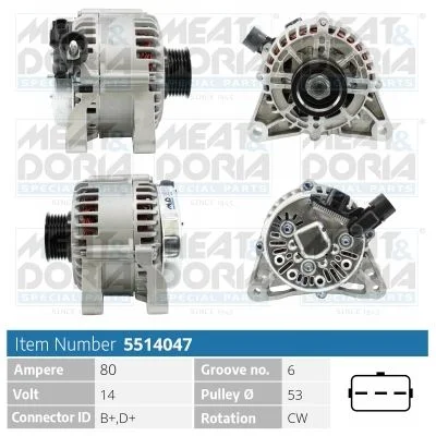 Alternator MEAT & DORIA 5514047