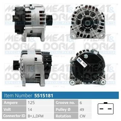 Alternator MEAT & DORIA 5515181