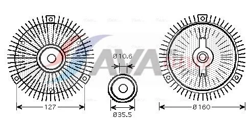 Clutch, radiator fan AVA Clever Choice MSC412