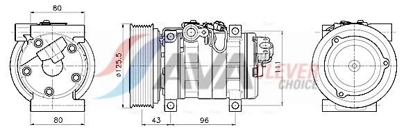 Compressor, air conditioning AVA Clever Choice MZAK302