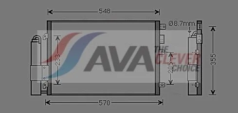 Condenser, air conditioning ava clever choice RTA5275D