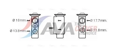 Expansion Valve, air conditioning AVA Clever Choice VO1162