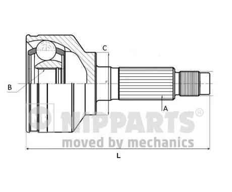 Komplet sklepov, pogonska gred NIPPARTS J2820512