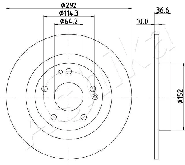 Zavorni disk ASHIKA 61-04-427