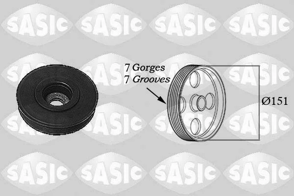 Belt Pulley, crankshaft SASIC 2154017
