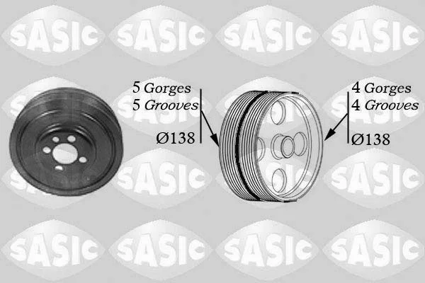 Belt Pulley, crankshaft SASIC 2156001