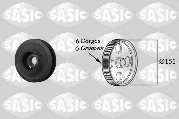 Belt Pulley, crankshaft SASIC 2156008