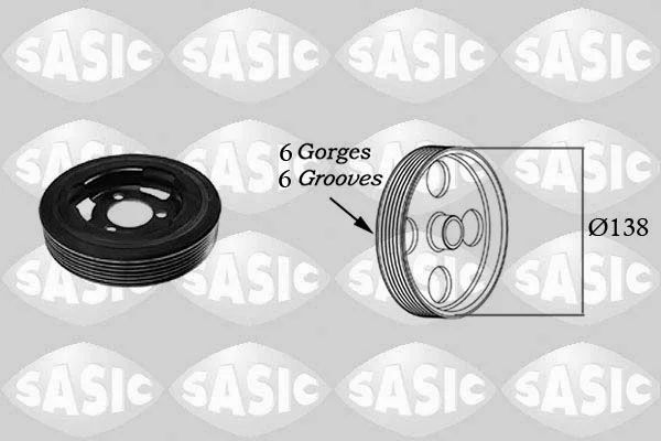 Belt Pulley, crankshaft SASIC 2156025