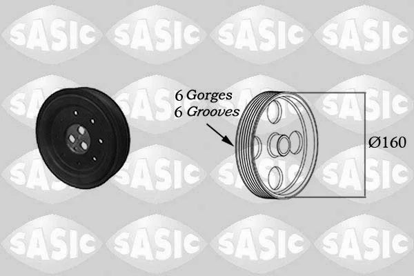 Belt Pulley, crankshaft SASIC 2156033