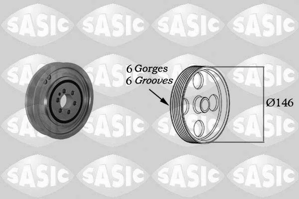 Belt Pulley, crankshaft SASIC 2156041