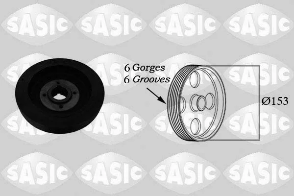 Belt Pulley, crankshaft SASIC 5150k40