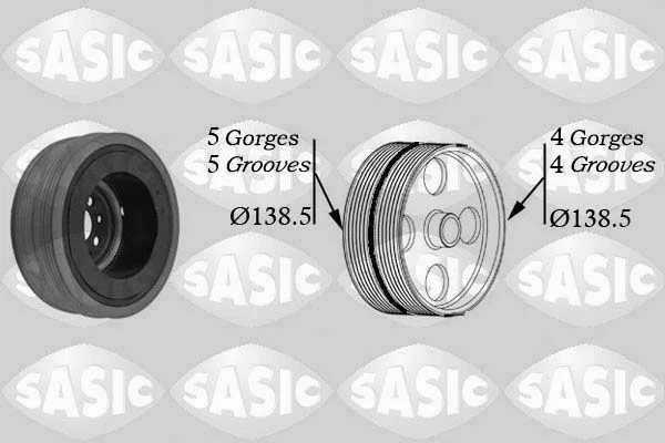 Belt Pulley, crankshaft SASIC 9001804