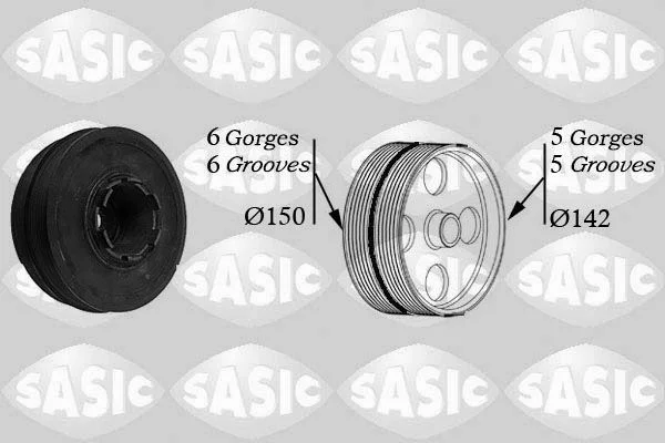 Belt Pulley, crankshaft SASIC 9001810