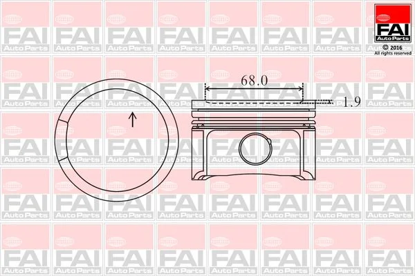 Piston FAI AutoParts PK2-050