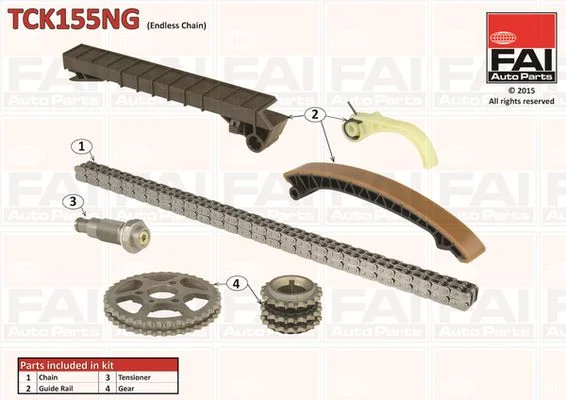 Komplet zobate verige FAI AutoParts TCK155NG