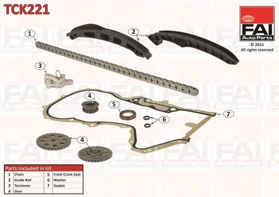 Komplet zobate verige FAI AutoParts TCK221