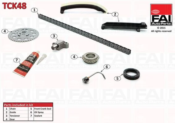 Komplet zobate verige FAI AutoParts TCK48