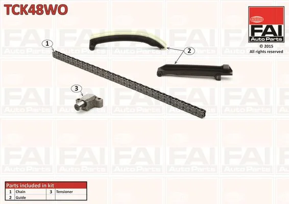 Komplet zobate verige FAI AutoParts TCK48WO
