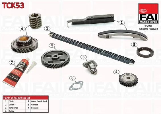 Komplet zobate verige FAI AutoParts TCK53