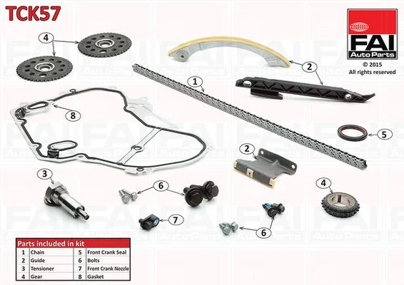 Komplet zobate verige FAI AutoParts TCK57