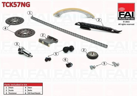 Komplet zobate verige FAI AutoParts TCK57NG