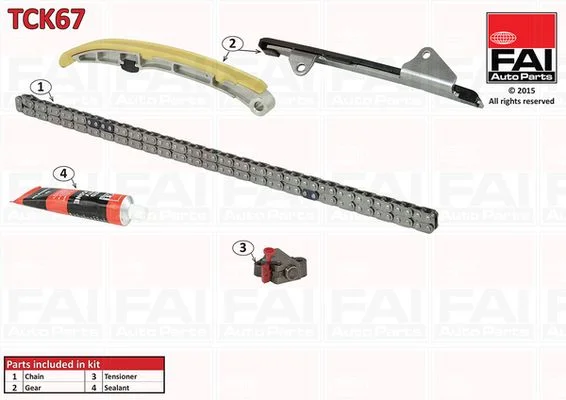 Komplet zobate verige FAI AutoParts TCK67