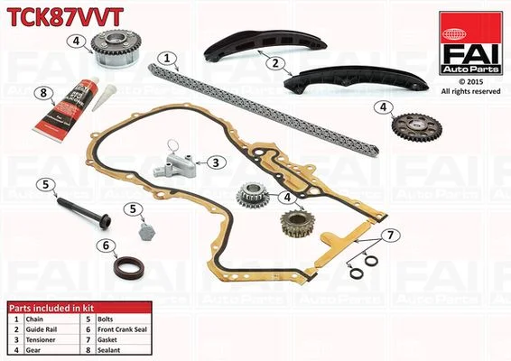 Komplet zobate verige FAI AutoParts TCK87VVT