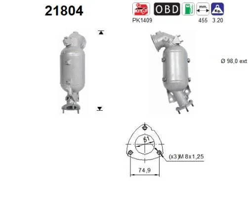 Catalytic Converter AS 21804