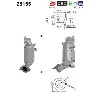 Catalytic Converter AS 25155