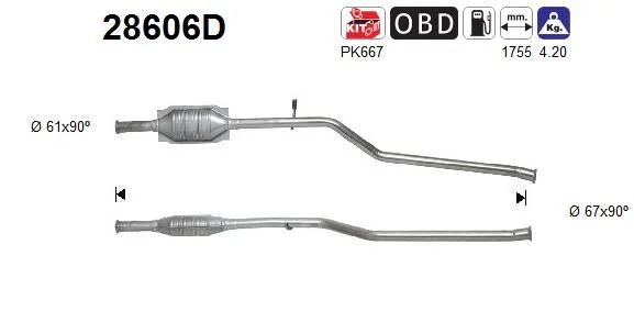 Catalytic Converter AS 28606D