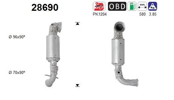 Katalitični pretvornik AS 28690