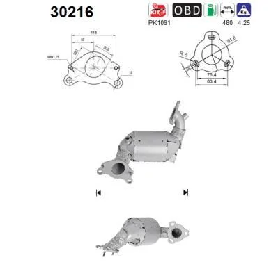 Catalytic Converter AS 30216