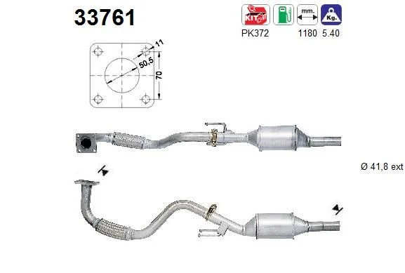 Catalytic Converter AS 33761