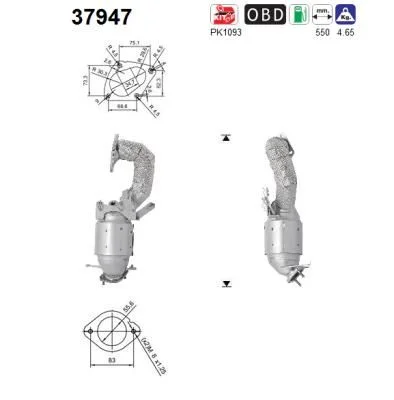 Katalitični pretvornik AS 37947