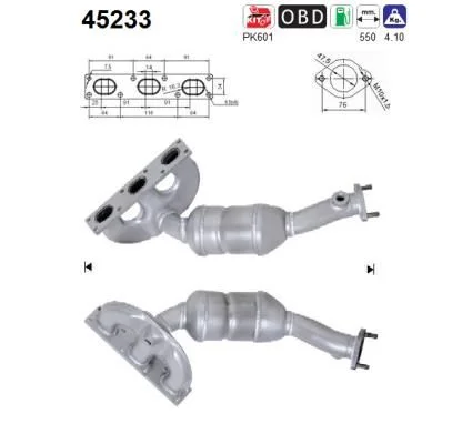 Katalizatoriaus keitiklis AS 45233