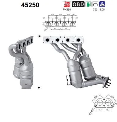 Catalytic Converter AS 45250