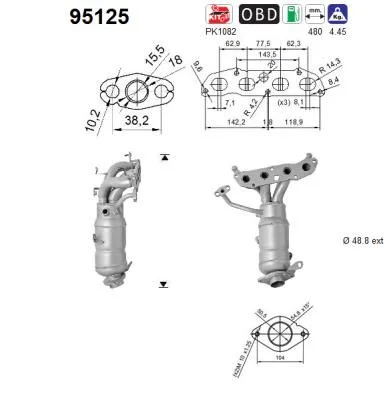 Catalytic Converter AS 95125