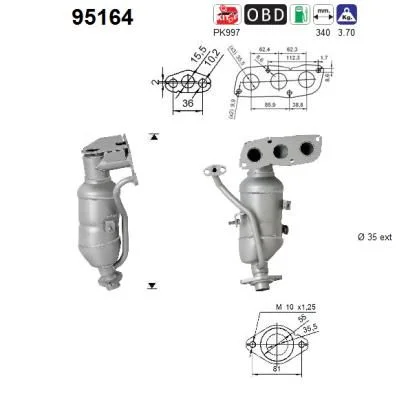 Catalytic Converter AS 95164