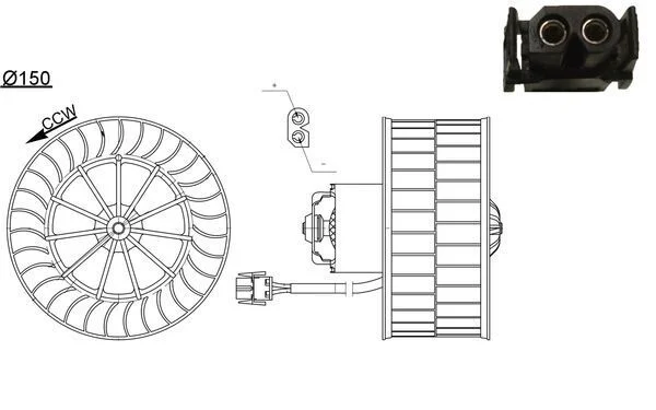 Interior Blower MAHLE AB44000S