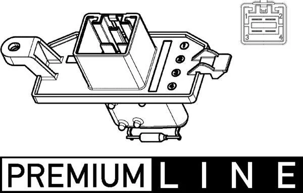 Upornik, notranji ventilator MAHLE ABR104000P