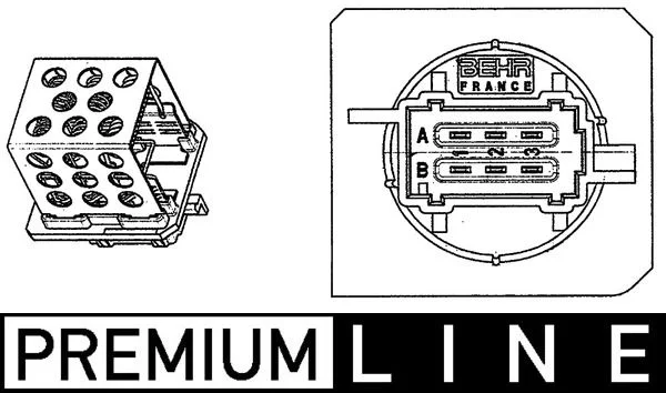 Upornik, notranji ventilator MAHLE ABR 89 000P