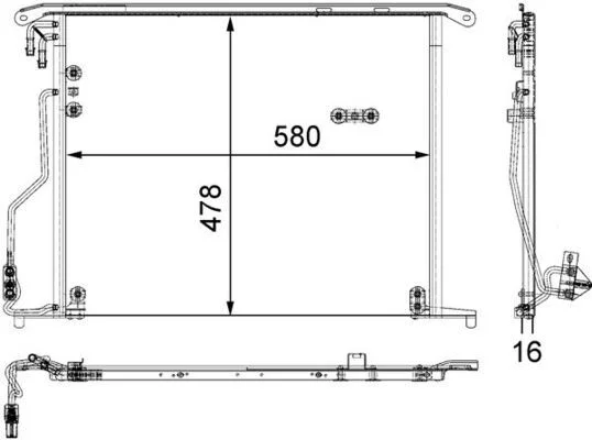 Kondenzator, klimatska naprava MAHLE AC 334 000S