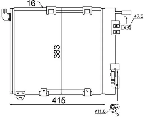 Kondenzator, klimatska naprava MAHLE AC 349 000S