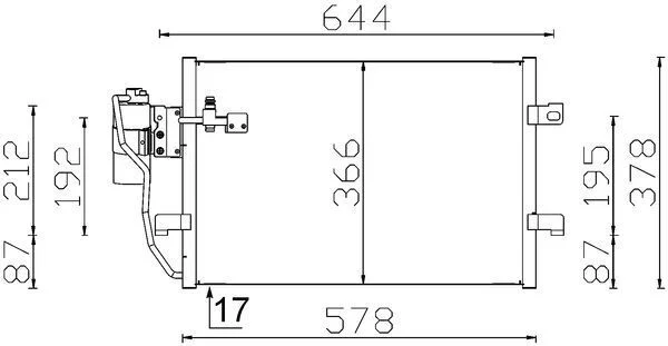 Kondenzator, klimatska naprava MAHLE AC 351 000S