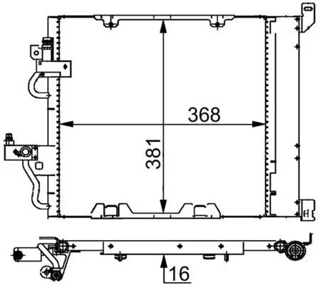 Kondenzator, klimatska naprava MAHLE AC 376 000S