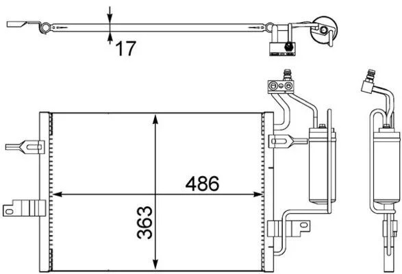 Kondenzator, klimatska naprava MAHLE AC 404 000S