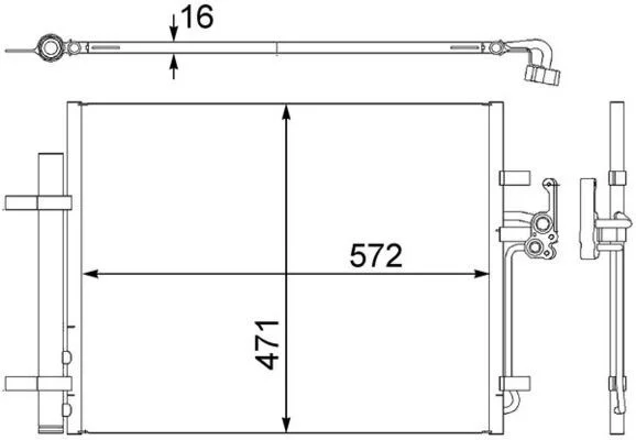 Kondenzator, klimatska naprava MAHLE AC 441 000S